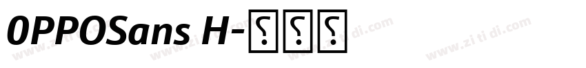 0PPOSans H字体转换